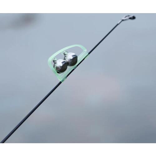 Glow in Dark Fishing Alarm Clip Outdoor Twin Bells Ring Fishing Rod Clamp Bells Bite Clip Lure Bells Alarm Fishing Accessories
