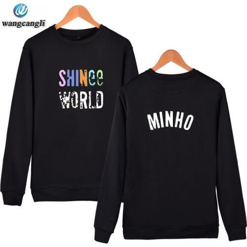 KPOP SHINEE Hoodies Pullover Sweatshirt Women Men K-pop Fans Support Clothing K pop Menber Name Printed Jacket Coat Plus Size
