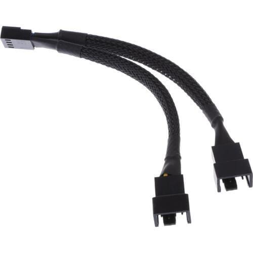 PWM 3/4 pin Y Splitter Computer Fan Power Extension Cable Cord