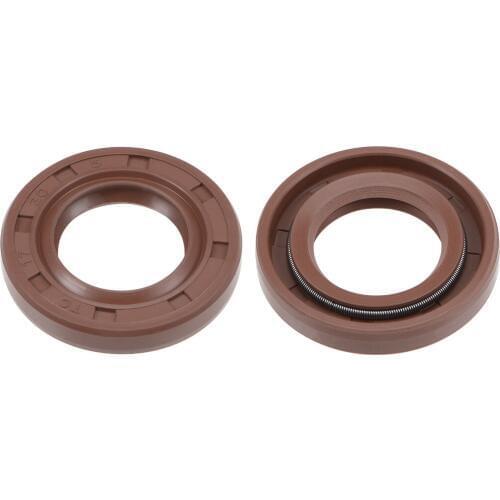 Uxcell Oil Seal 17mm Inner Dia 30mm OD 5mm Thick Fluorine Rubber Double Lip Seals 2Pcs