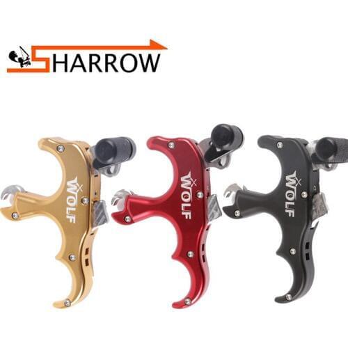 1 Pcs Archery 3 Fingers Compound Bow Release Automatic Finger Aid Metal Caliper Hunting Shooting Accessories Outdoor Sports