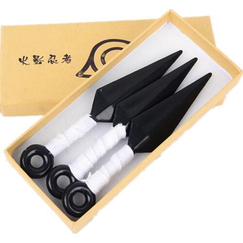 3pcs/set High quality Hatake Kakashi Deidara Haruno Sakura Kunai Shuriken Weapons Cosplay PVC Cosplay Accessories