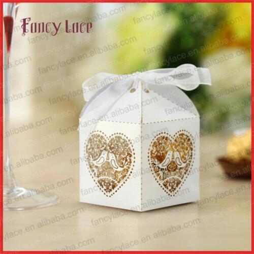 50pcs Laser Cut Birds Candy Box Customized For Gift Packing Bags Chocolate Boxes Wedding Party Event Decoration Supplies