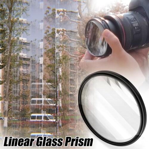 72mm Inner Diameter Linear Glass Prism Camera Filter Foreground Blur Film and Television Props SLR Photography Accessories