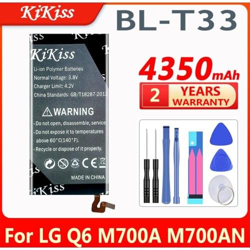 4350mAh BL-T33 Battery For LG Q6 M700A M700AN M700DSK M700N batteries BL T33 BLT33 Cell Phone Replacement Batteries + Gift Tools