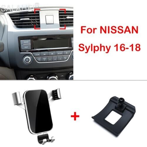 Car Phone Holder For Nissan Sylphy 2016 2017 2018 Bracket For Mobile Phone Cell in Car Dashboard Air Vent Stand Clip Mount GPS