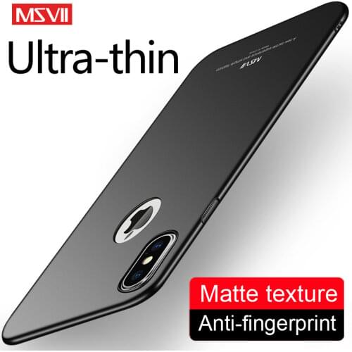 MSVII Cover For iPhone X XS XR Case Ultra Thin Luxury Matte Coque For Apple iPhone XS Max Case Hard PC Cover For iPhone X S Case