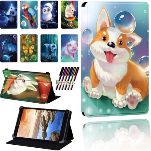 Cartoon Pictures Case for Lenovo Tab 7"/8"/10" Thinkpad Scratch Resistant Tablet Protective Case Cover + Stylus