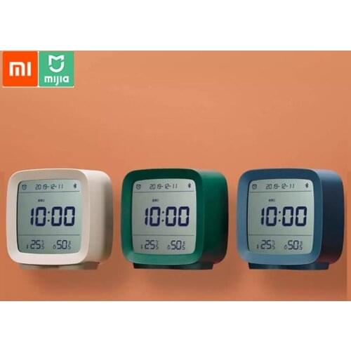 Xiaomi Qingping Bluetooth Temperature Humidity Sensor Night Light LCD Alarm Clock Mihome App control Thermometer kids baby gift