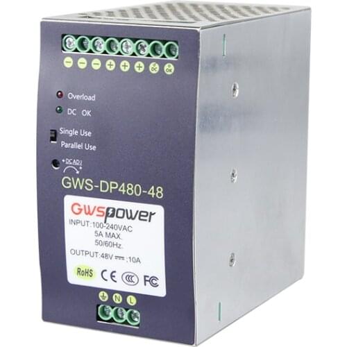 Hot Sale 480W/48V DIN Rail Industrial switching power supply for Standard POE switch