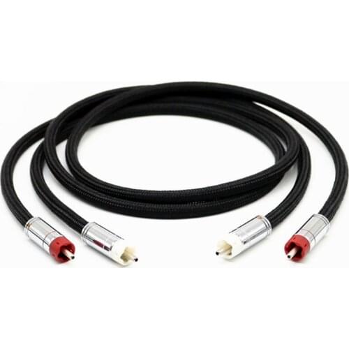 Hi-Fi FA-220 OCC Audio Wire Silver plated RCA Interconnect Audio Cable For Preamplifier Amplifier DAC RCA Cable