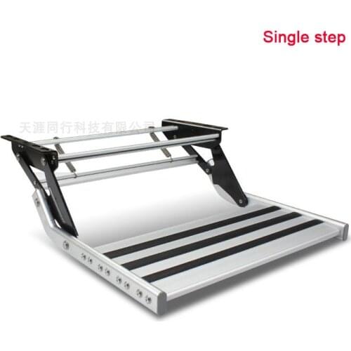 Aluminum Alloy Manual Pedal Step Telescopic Steps Ladder Portable Single/Double Step Folding Step Ladder