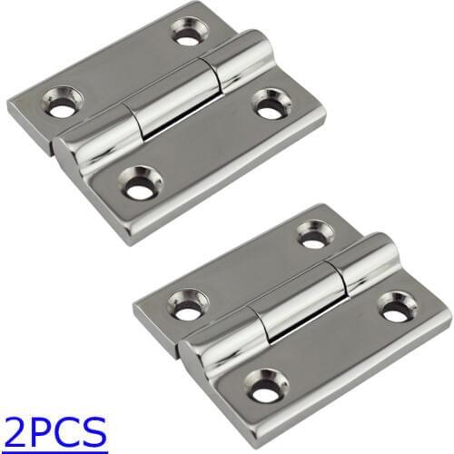 50*60mm Marine Grade Cast 304 Stainless Steel Boat Cupboard Cabinet Door Butt Hinge Furniture Fittings 4 Holes cabin deck hinges