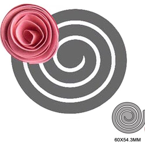 Spiral Flower Metal Cutting Dies for DIY Scrapbooking Album Paper Cards Decorative Crafts Embossing Die Cuts Christmas 2021new