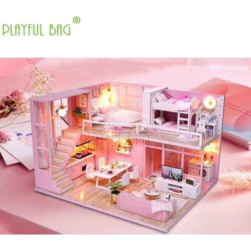 Parent-child decompression Zhi Fun House diy dream angel handmade model creative gift wooden birthday gift toy ud12