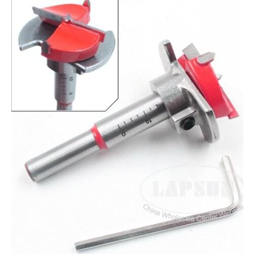 1pcs 35mm Forstner Woodworking Boring Wood Hole Saw Cutter Drill Bit with Guide