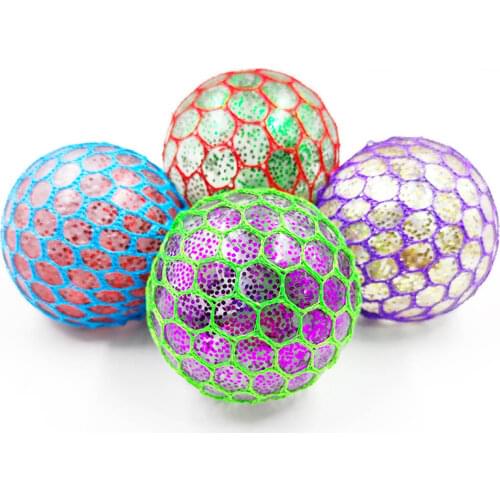 Light Up Squishy Mesh Sensory Stress Reliever Ball Toy Antistress Great Fun Stress Relief Hand Ball Release Depression Vent Toys