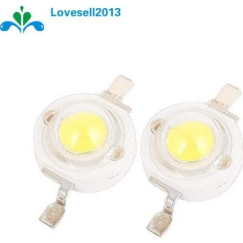 10PCS 1W LED High power Lamp beads Pure White 300mA 3.2-3.4V 100-120LM 30mil Taiwan Genesis Chip