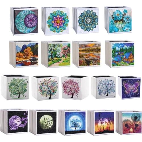 DIY Diamond Painting Storage Box Special Shaped Drill Cross Stitch Embroidery Diamond Art Storage Case Folding Home Art Craft