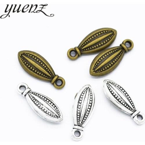 YuenZ 10pcs Antique Silver color Water drops Charm Pendants for necklace Jewelry Accessories Diy Jewelry Making 21*8mm B157