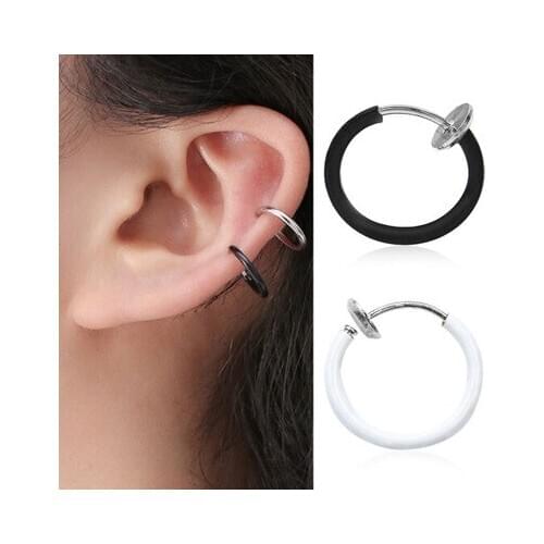 New fashion Simple small circle single earring no pierced ear clip nose ringFor Women girl Accessories jewelry wholesale