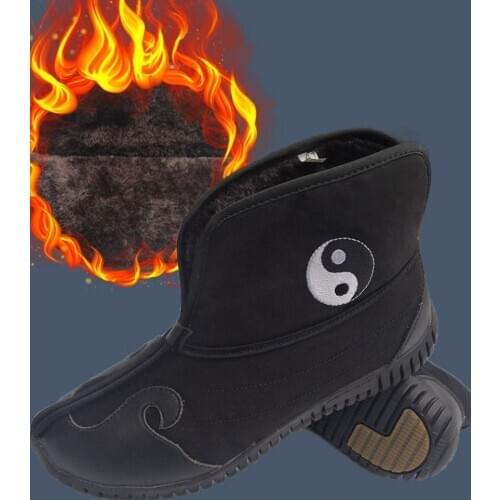 Winter warm taoism Wudang tai chi cloudhook wushu shoes Taoist boots shaolin monks kung fu sneakers
