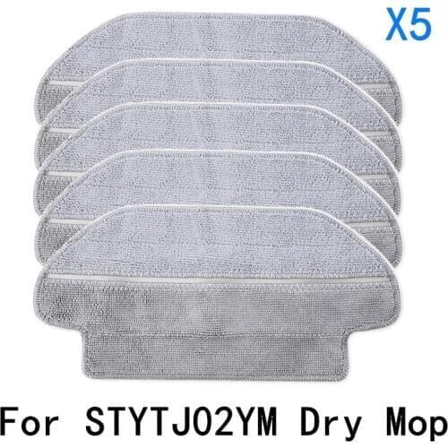 5PCS Washable Dry Mop Accessories for Xiaomi Mijia Mi Robot Vacuum Mop Pro Mijia STYTJ02YM Robotic Vacuum Cleaner Viomi V2 P Kit
