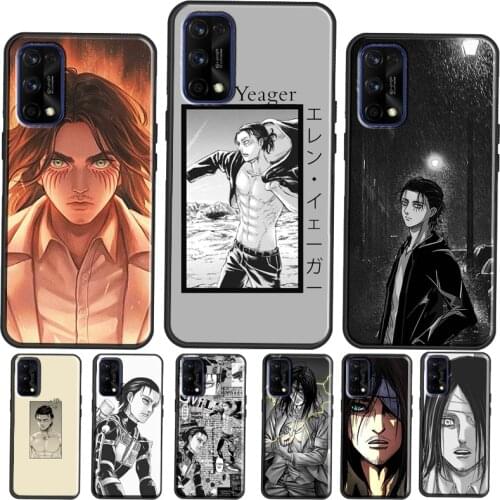 Eren Yeager Attack on Titan Phone Case For Realme 8 Pro 6 7 Q3 Pro C3 C21 GT Neo Cover For OnePlus 9 Pro 8 8T 9R Nord