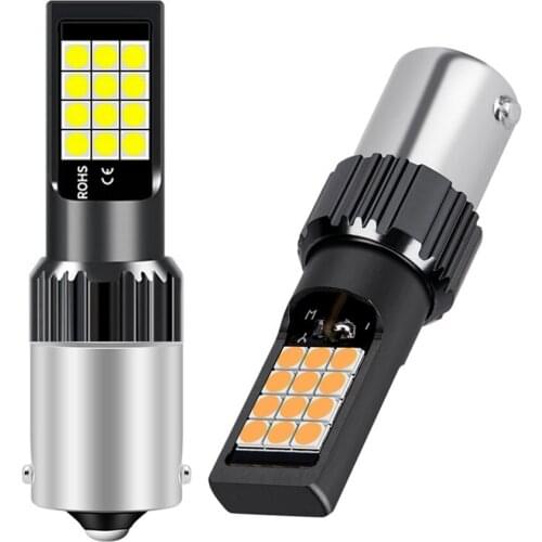 2PCS New 1156 P21W 7506 R10W BA15S Super Bright 3030 LED Car Turn Signal Brake Bulb Auto Backup Reverse Lamp DRL Tail Brake Bulb