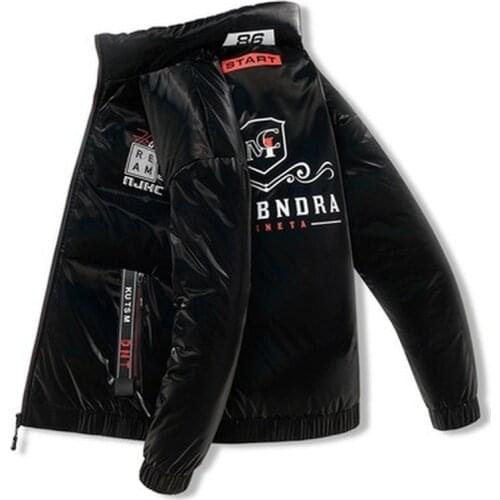 Cotton Padded Mens Winter Hooded Jacket Parkas Coat 2021 New Trend Thickened Bright Warm Outer Casual Streetwear For Male Youth