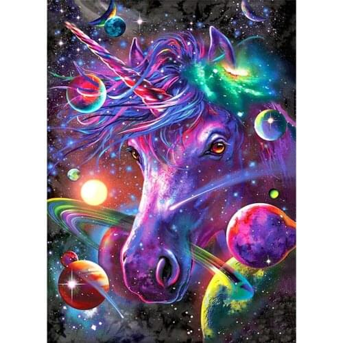 Animal Unicorn DIY 11CT Cross Stitch Embroidery Kits Craft Needlework Set Cotton Thread Printed Canvas Home Decoration Sale