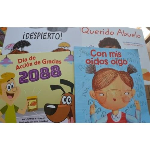 Random 4 Book Child Kids Spanish Book Knowledge Story Picture Education Enlightenment Learning Reading Hardcover Book Age 5