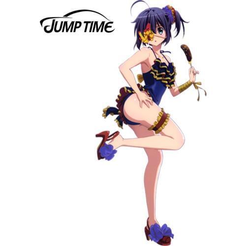 JumpTime 13cm x 5.8cm Sexy Girl Car Sticker Takanashi Rikka Render Cartoon Beauty Anime JDM Window Decal