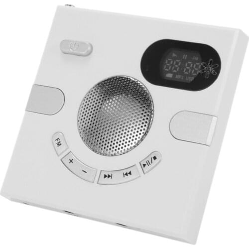 Wall Speaker Fm Radio with Time Display Headphone Jack Support Aux Audio Tf Card Usb Disk Mp3 Player Usb Charge