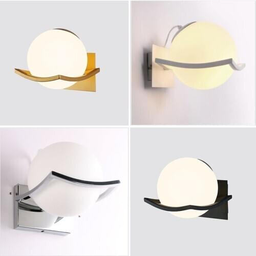 The new study of European modern minimalist creative bedroom living room wall lamp wall lamp LED aisle ball technology Wall Lamp