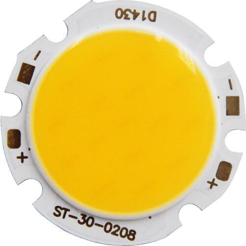 New led factory 30mm Round Aluminum 6V 7V DC 3000k LED COB Light Source Module 3W led COB bulb lamp cob chip for spotlight diy