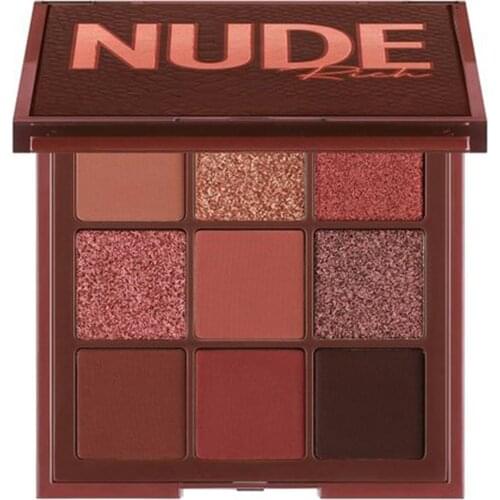 HUDA NUDE Rich Eye Shadow Makeup 9 Colors Women Cosmetic Natural Eyeshadow Glitter Lasting Long Eyeshadow Obsessions Pallete