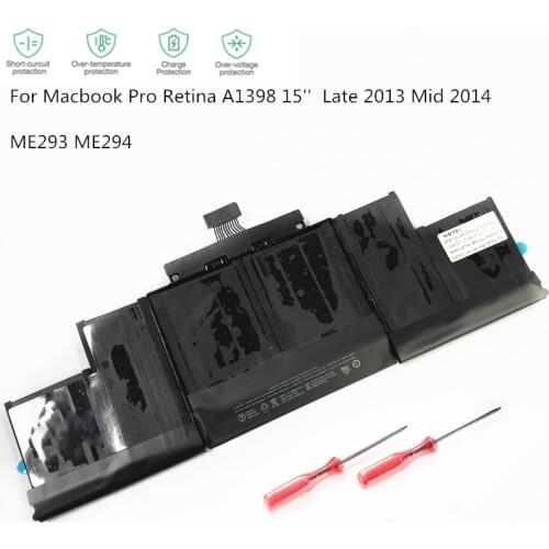 HKFZ NEW A1494 Original Laptop Battery For APPLE MacBook Pro 15" Retina Display A1398 Late 2013 & Mid 2014 ME293 ME294