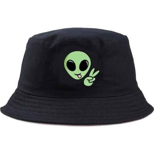 Alien Bucket Hats For girls boy Summer Outdoor Foldable Bob Fisherman Hat women men Gorros Panama Sun Hat Fishing Cap Bob панама