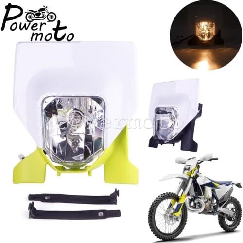 Motocross Dual Sport Front Headlight Mask For Hus FC 250/350/450 FX 350/450 TE/FE 125-501 TX 300 2016-2021 MX Dirt Bike Headlamp
