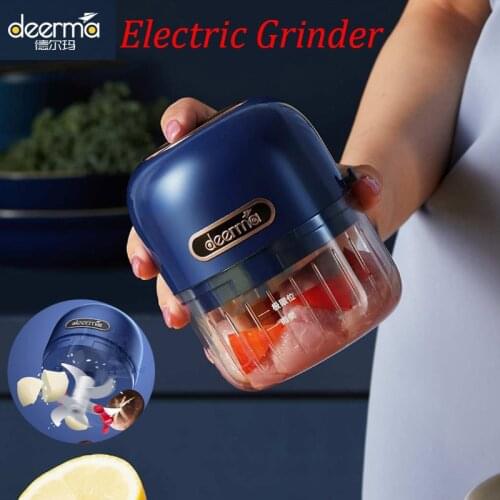 Youpin Deerma Grinder Portable Electric Meat Garlic Vegetable Fruit Stirrer Rechargeable with Mini Clean Spoon Easy Storage