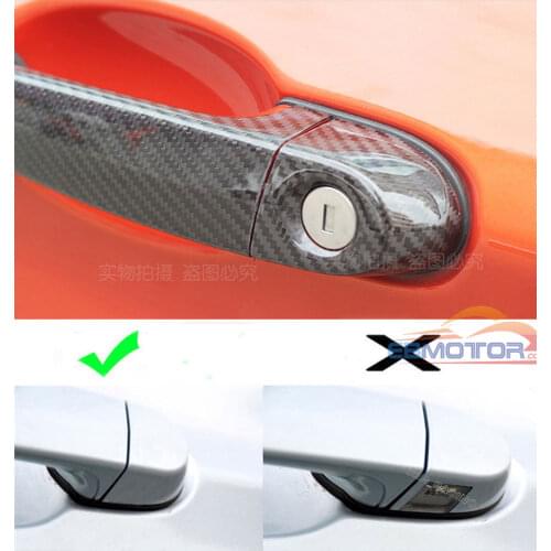 Real carbon fiber New Door Handle Bar Cover Fit for BMW E70 E90 E92 E93 F30 F35 4Door Non LED handle 05-15 LHD B223