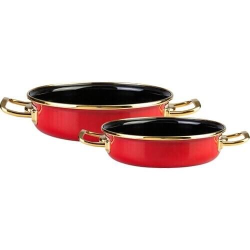 Roe Retro Enamel 2li Red Sahan Set