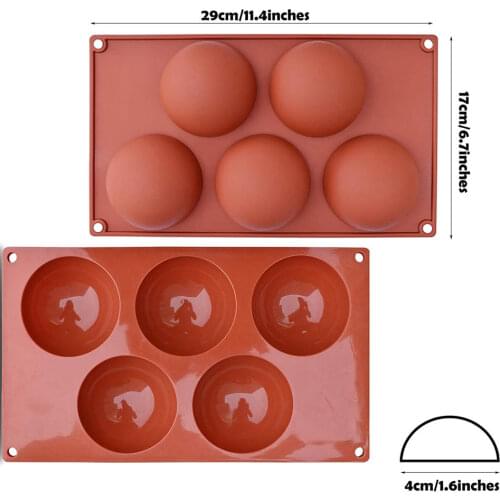 Ball Sphere Silicone Mold For Cake Pastry Baking Chocolate Candy Fondant Bakeware Round Shape Dessert Mould DIY Decorating