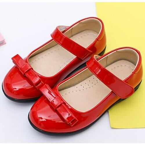 School Black Leather Shoes Kids Girls Princess Shoes For performance Dancing Childrens Dress Shoes For Student 4 5 6 7 8 9-15T