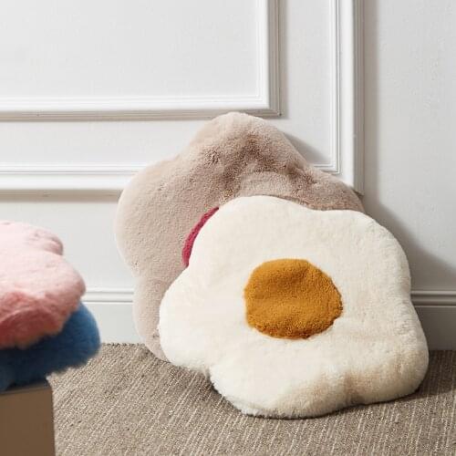 Nordic Poached Egg Seat Cushion For Autumn And Winter Warmth Memory Foam Chair Cushion Soft Plush Cushion Home Supplies LD298