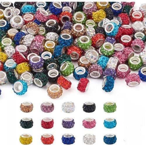 50Pcs Wholesale Lots Bulk Large Hole Glass Beads Spacer Charm Fit Pandora Bracelet Chain Necklace Earrings for Jewelry Making