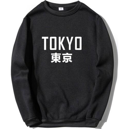 Spring Autumn Tokyo Print Hoodies Sweatshirts Man Pullover Fashion Casual Crewneck Sweatshirt Hip Hop Harajuku japanese Clothes