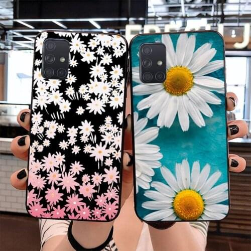 YJZFDYRM Daisies Petals flower Phone Case for Samsung S20 plus Ultra S6 S7 edge S8 S9 plus S10 5G lite 2020