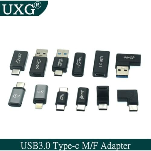 10Gbps USB Type C Male to Female Converter Type-C OTG Connector M/M M/F F/F USB-C Cable Adapter For MAC Samsung Huawei Xiaomi